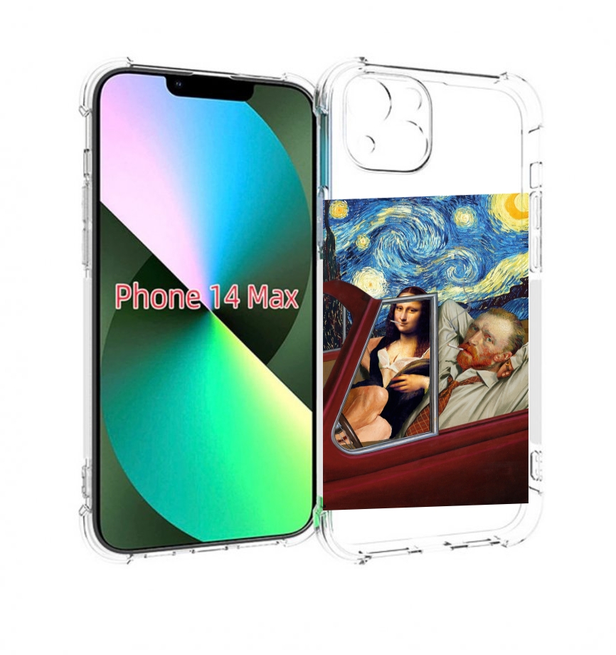 

Чехол MyPads Да-Винчи-в-одном для iPhone 14 Plus (6.7), Прозрачный, Tocco