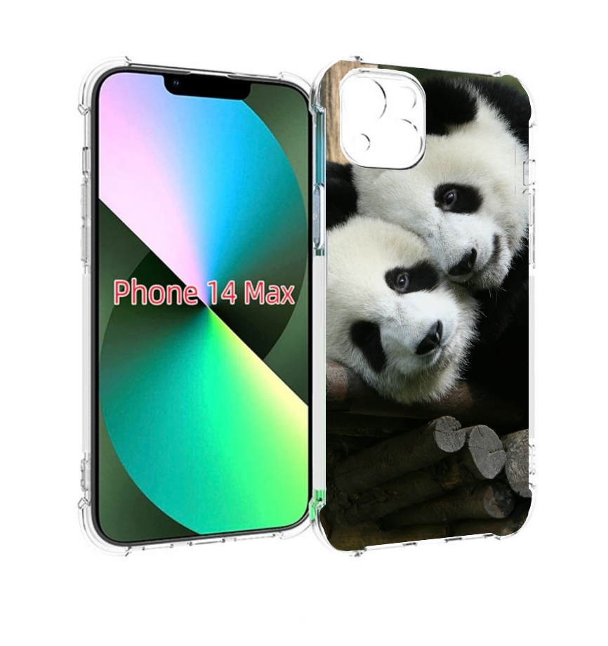 

Чехол MyPads Две-панды для iPhone 14 Plus (6.7), Прозрачный, Tocco