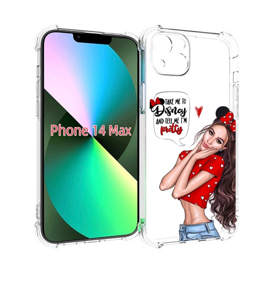 

Чехол MyPads Девушка- женский для iPhone 14 Plus (6.7), Прозрачный, Tocco