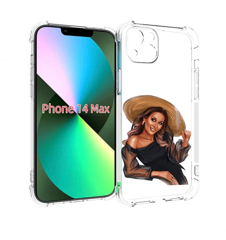 Чехол MyPads Девушка-в-боди женский для iPhone 14 Plus (6.7)