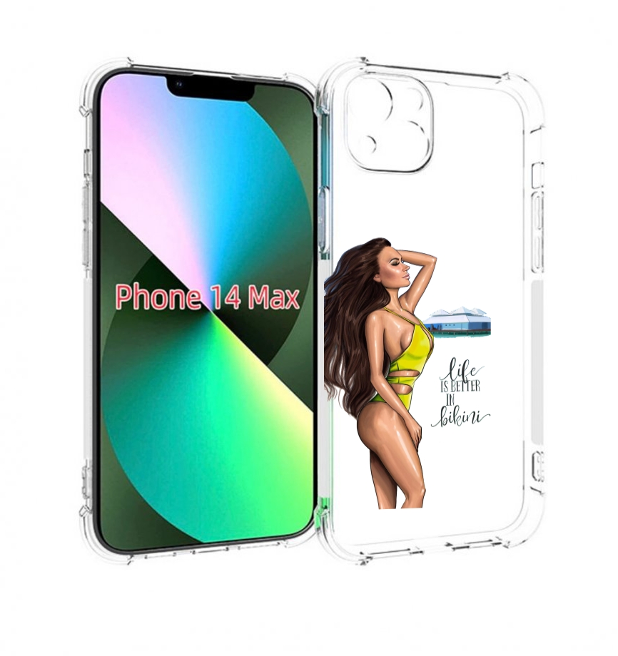 

Чехол MyPads Девушка-в-купальнике для iPhone 14 Plus (6.7), Прозрачный, Tocco