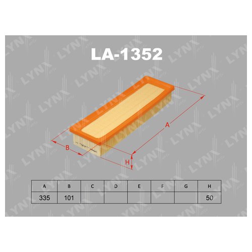 

Фильтр воздушный Lynx LA1352