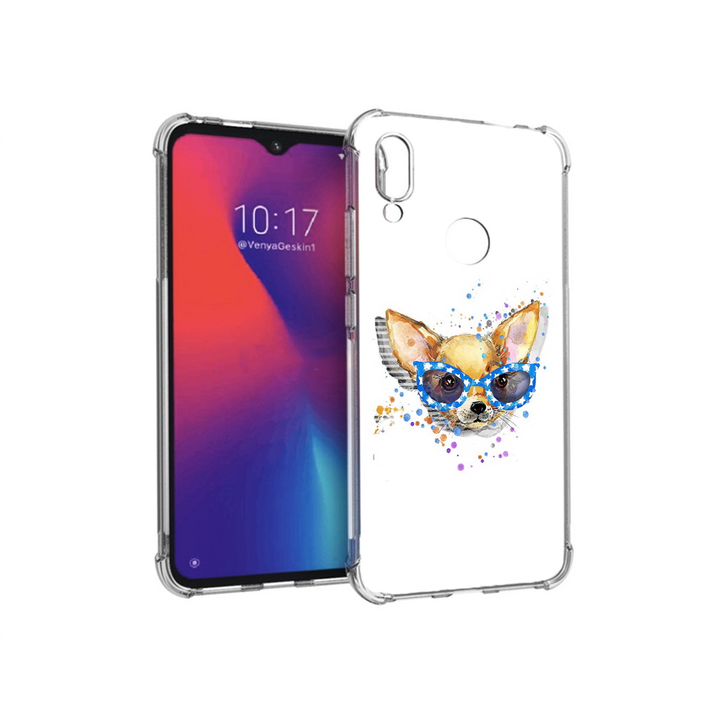 

Чехол MyPads Tocco для Xiaomi Redmi Note 7 чихуа-хуа в очках (PT125338.275.691), Прозрачный, Tocco