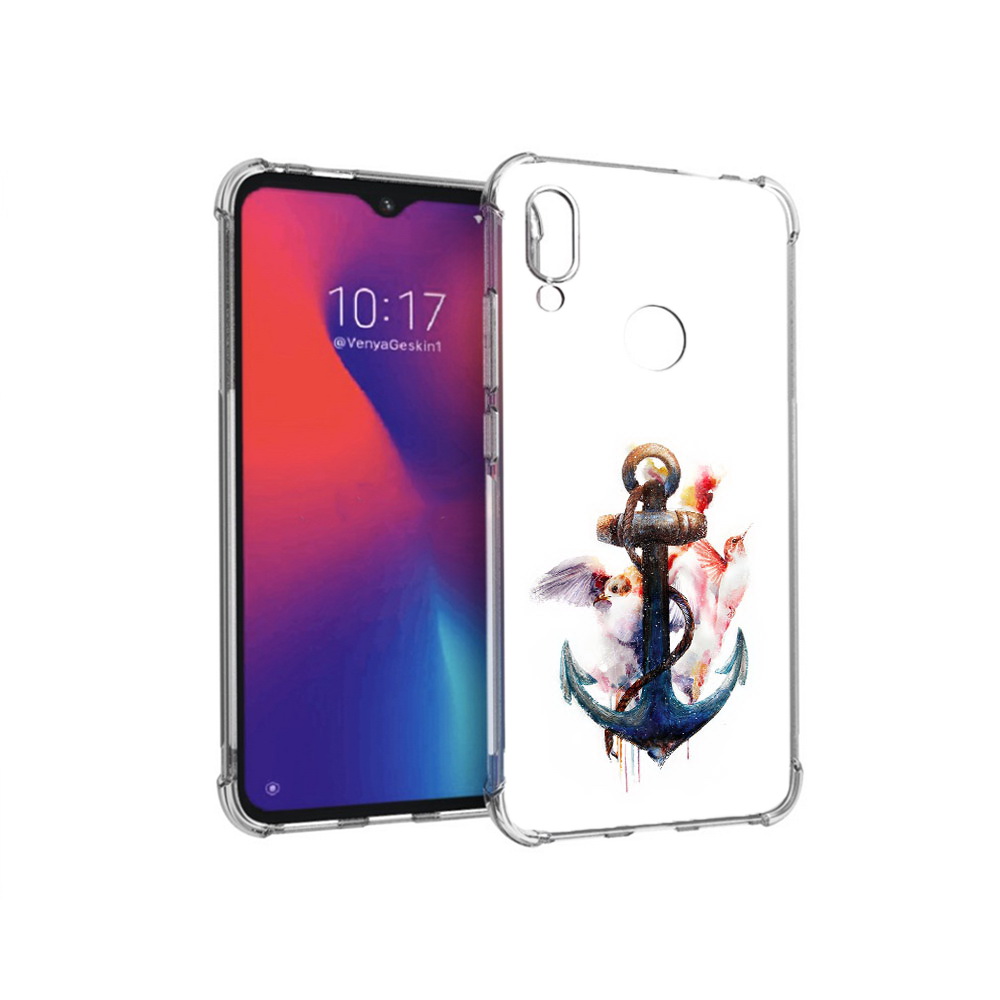 

Чехол MyPads Tocco для Xiaomi Redmi Note 7 якорь с птицами (PT125338.275.703), Прозрачный, Tocco