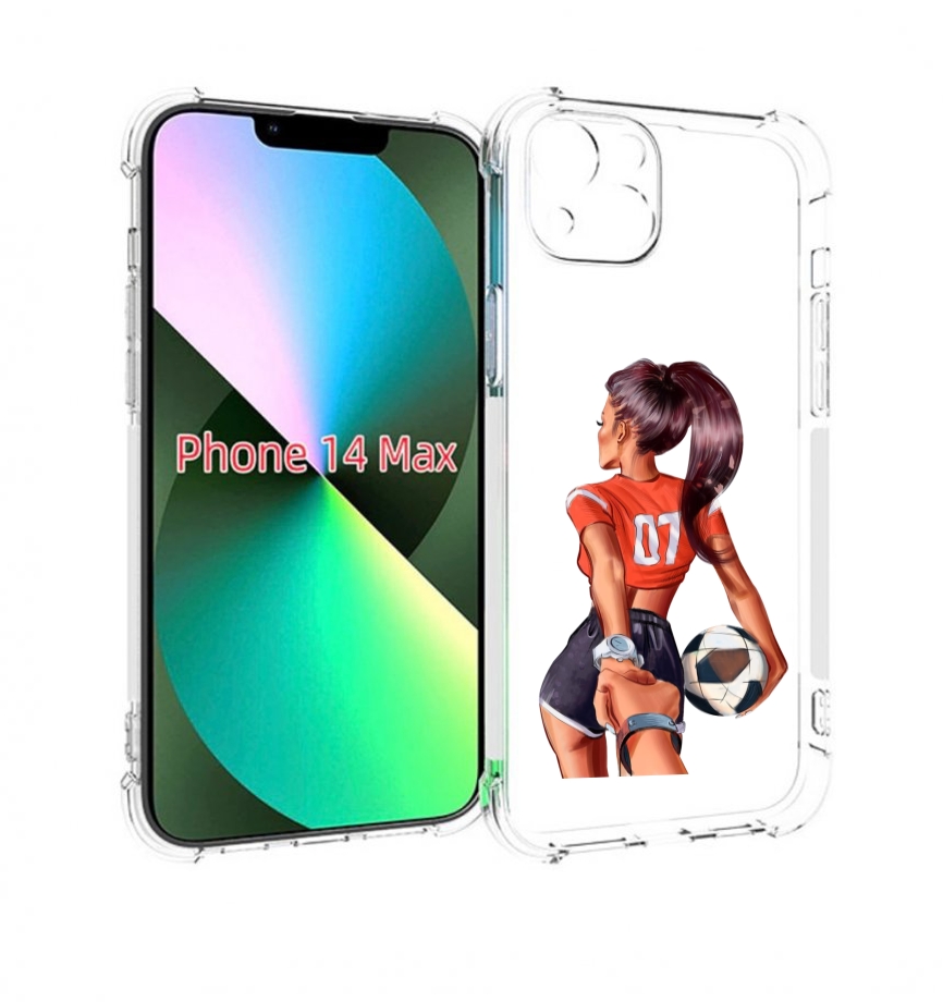 

Чехол MyPads Девушка-футболистка женский для iPhone 14 Plus (6.7), Прозрачный, Tocco