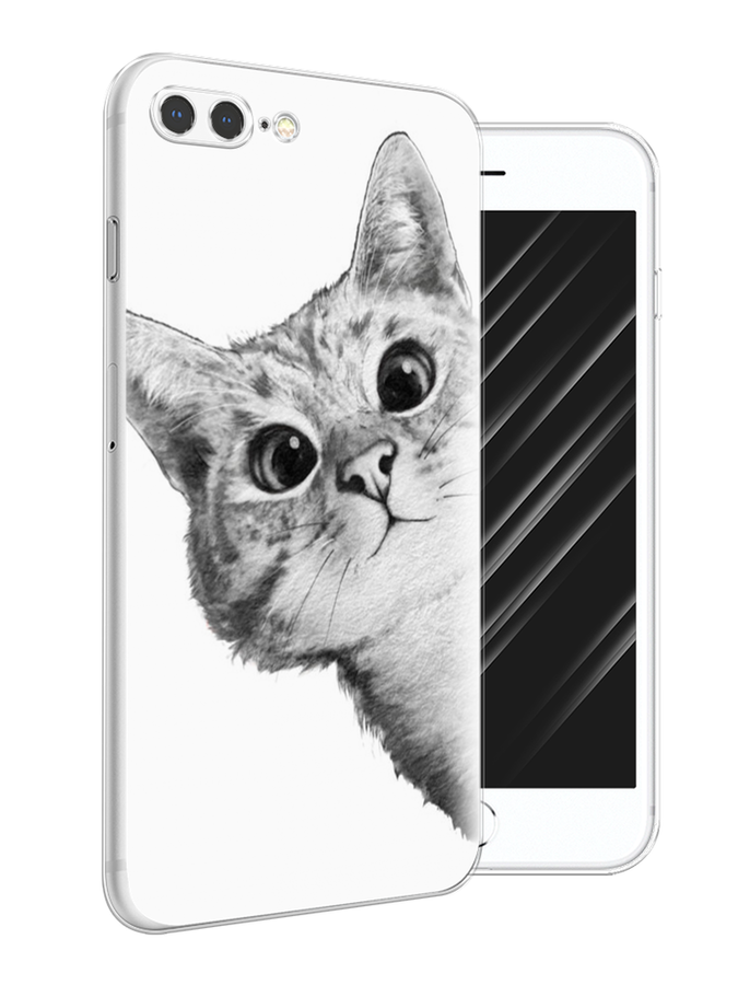 

Чехол Awog на Apple iPhone 7 Plus / Айфон 7 Plus "Кот рисунок черно-белый", Разноцветный, 10750-1