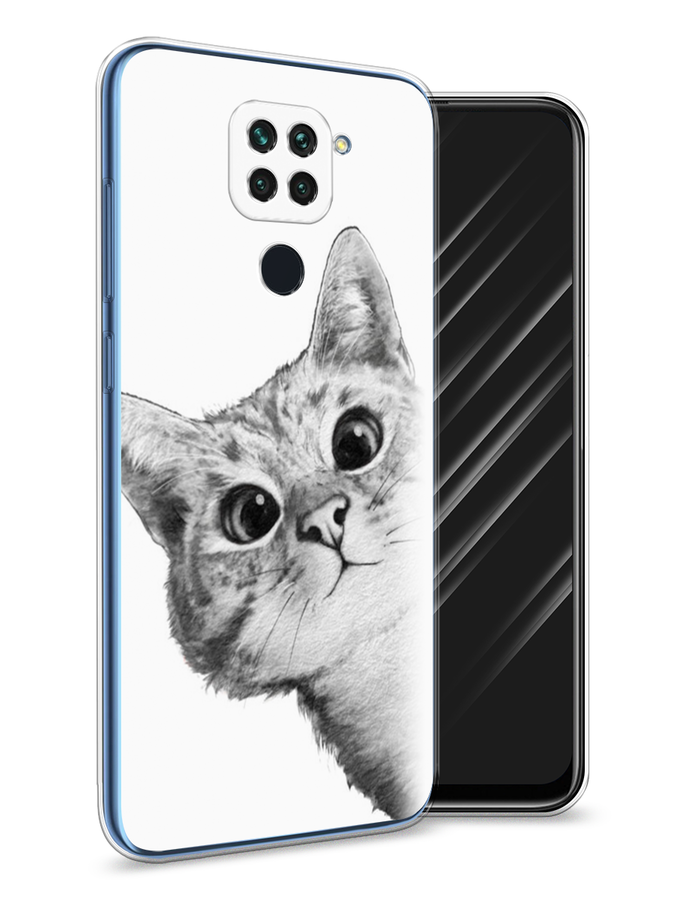 

Чехол Awog на Xiaomi Redmi Note 9 "Кот рисунок черно-белый", Разноцветный, 38150-1