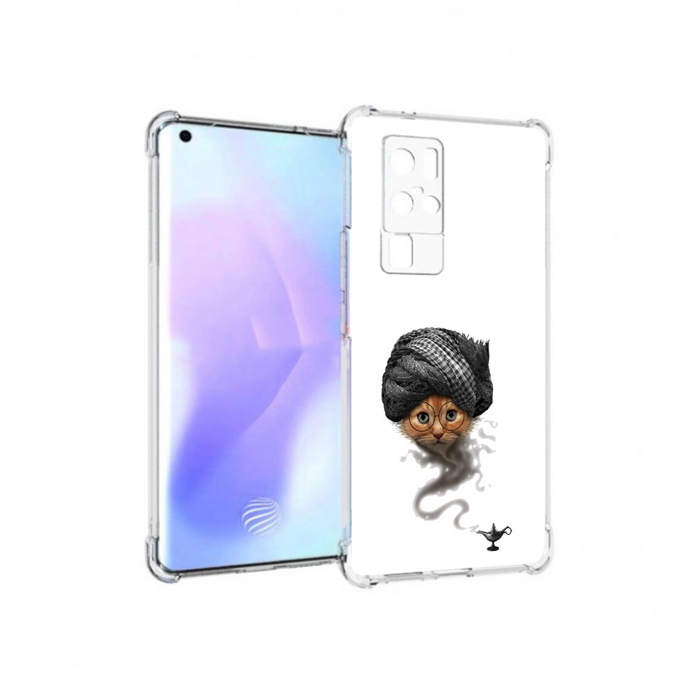 

Чехол MyPads Tocco для Vivo X50 Pro кот джин (PT226970.404.398), Прозрачный, Tocco