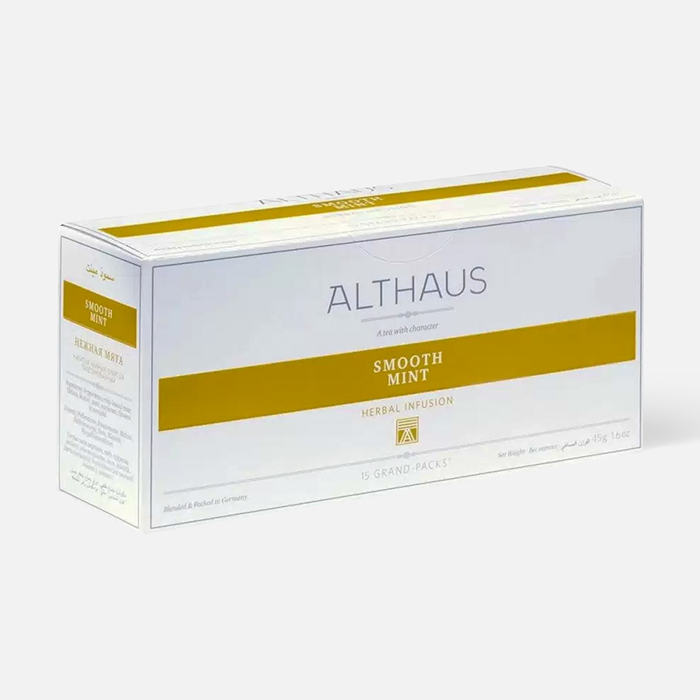 

Напиток чайный Althaus Smooth mint, травяной, 15 пакетиков