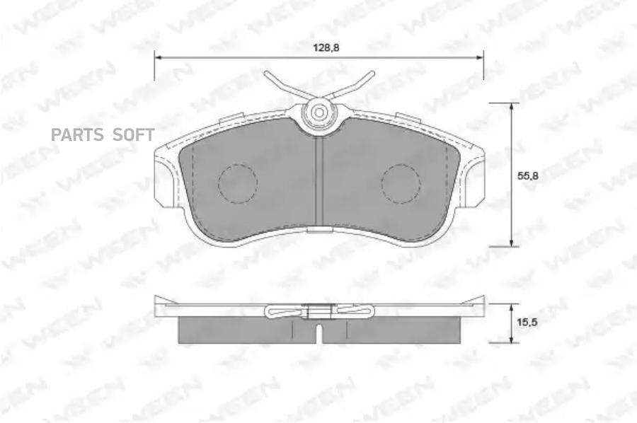 

Тормозные колодки WEEN передние для Nissan Almera N15, N16, Primera P10, P11 151-1464