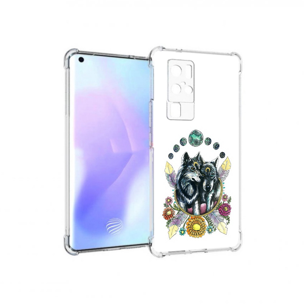 

Чехол MyPads Tocco для Vivo X50 Pro красивые волки абстракция (PT226970.404.408), Прозрачный, Tocco