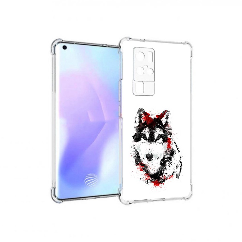

Чехол MyPads Tocco для Vivo X50 Pro кровавый волк (PT226970.404.416), Прозрачный, Tocco