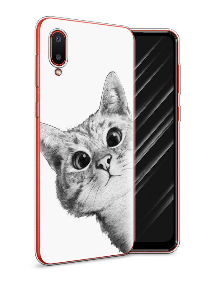

Чехол Awog на Samsung Galaxy A02 / Самсунг A02 "Кот рисунок черно-белый", Разноцветный, 2102550-1