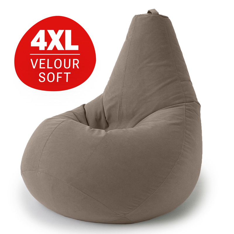 

Кресло-мешок груша Bean Joy, размер ХXXXL, велюр, шоколад, Коричневый, Груша_Велюр_Рег