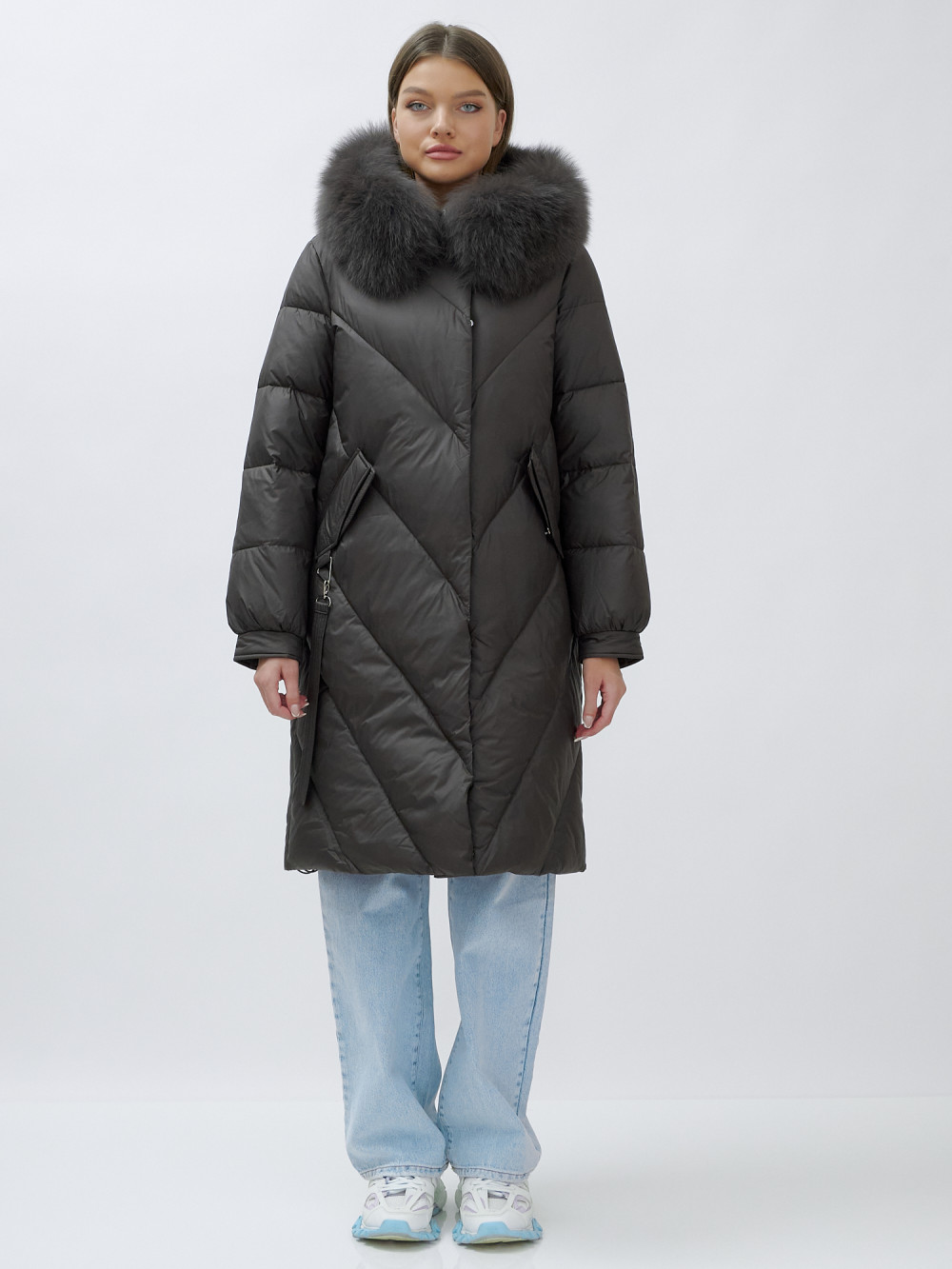 

Пальто женское MTFORCE 1316 серое 4XL, Серый, 1316