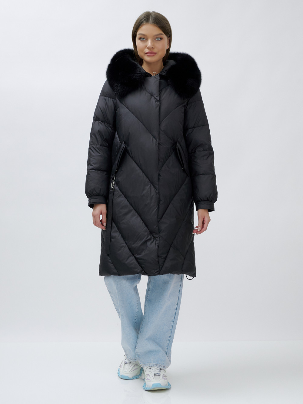 

Пальто женское MTFORCE 1316 черное 4XL, Черный, 1316