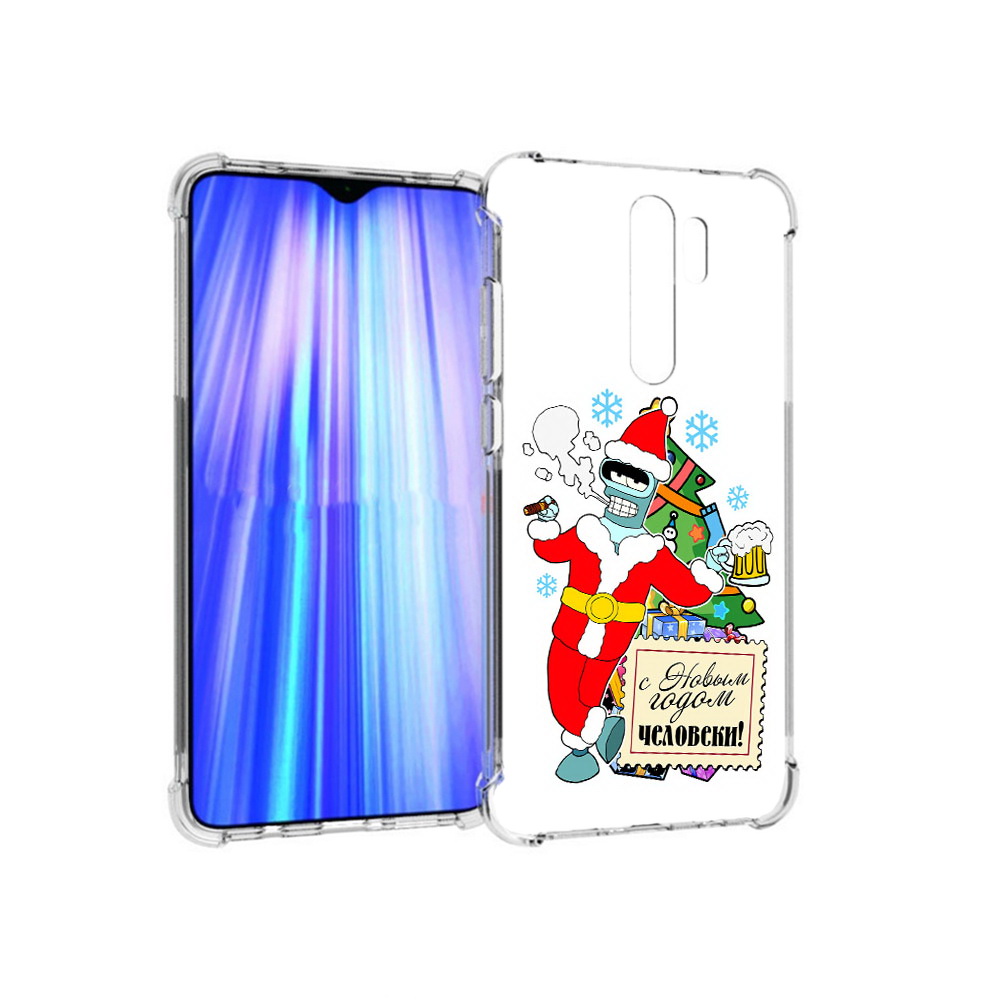 

Чехол MyPads Tocco для Xiaomi Redmi Note 8 Pro С новым годом человеки (PT135544.276.150), Прозрачный, Tocco