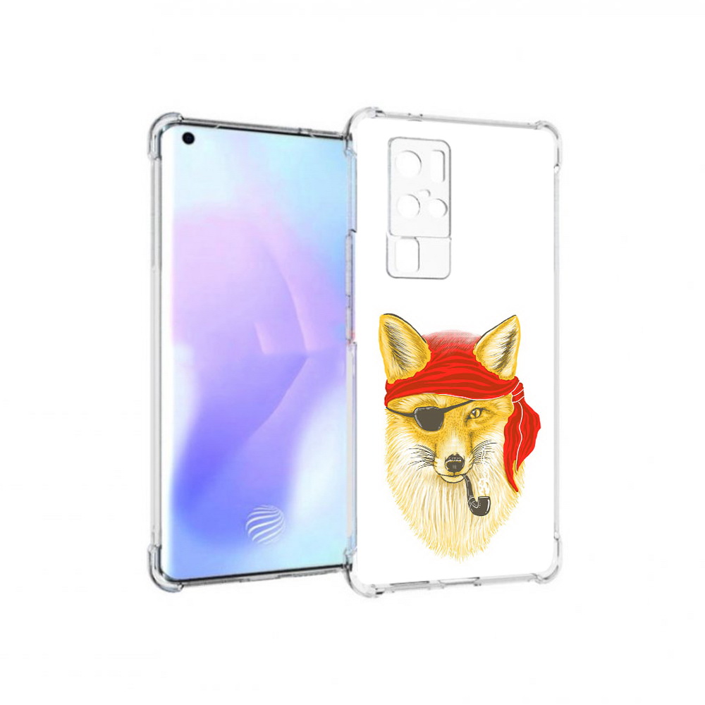 

Чехол MyPads Tocco для Vivo X50 Pro лиса-пират (PT226970.404.440), Прозрачный, Tocco