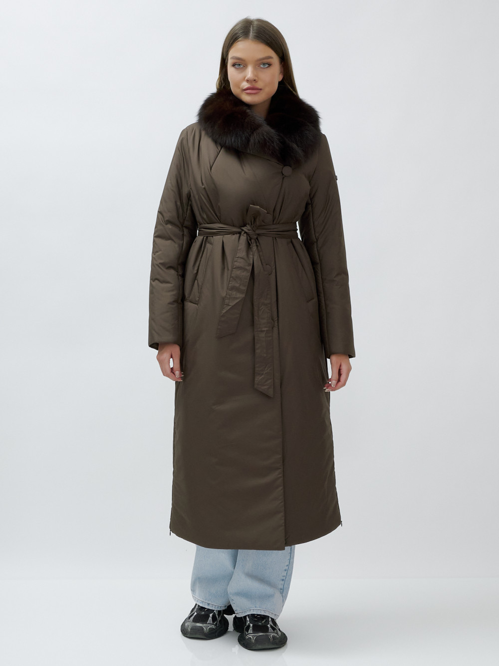 

Пальто женское MTFORCE 5071 коричневое 4XL, Коричневый, 5071