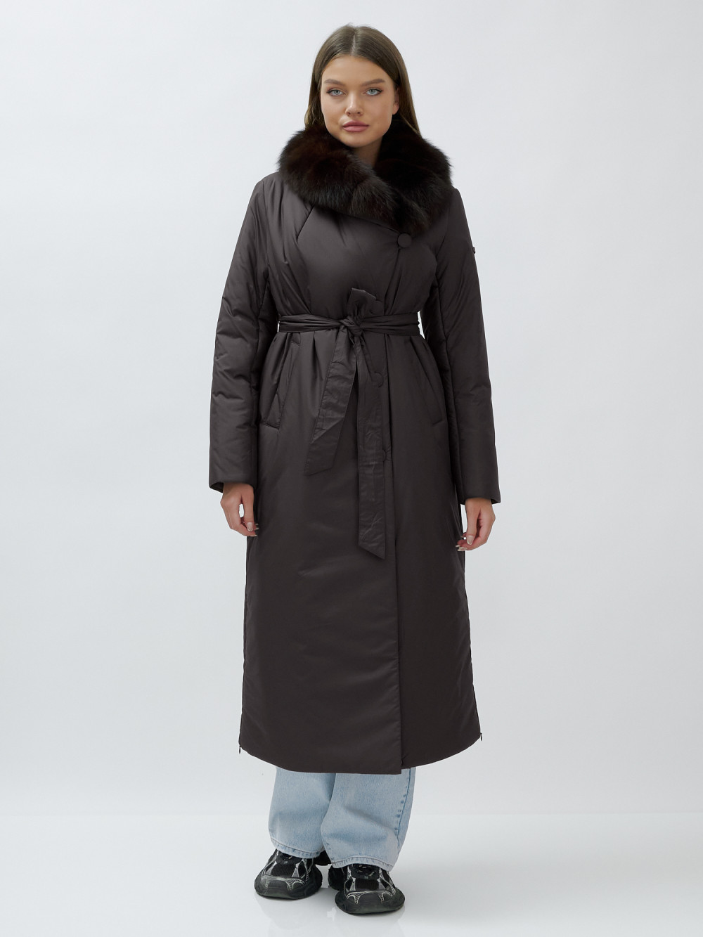 

Пальто женское MTFORCE 5071 коричневое 4XL, Коричневый, 5071