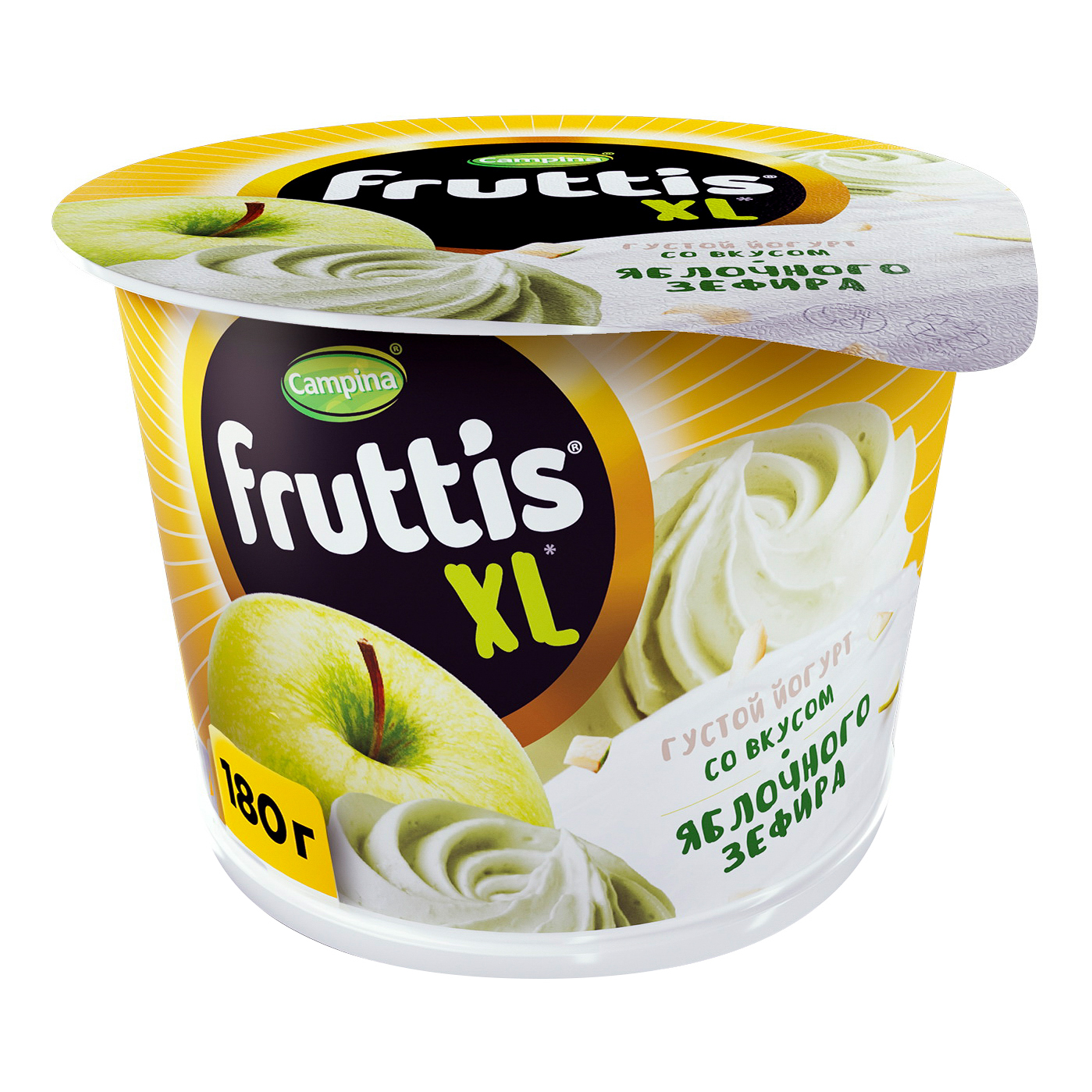 

Йогурт Fruttis XL яблочный зефир 4,3% 180 г
