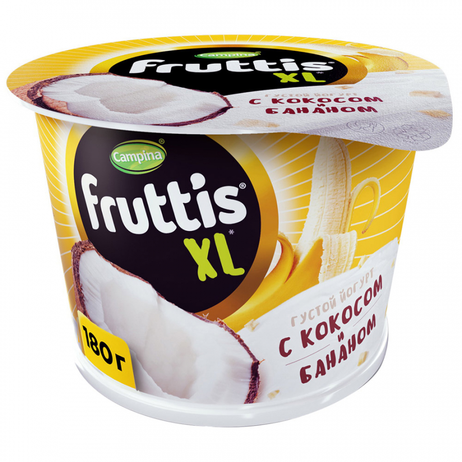 

Йогурт Fruttis XL кокос-банан 4,3% 180 г