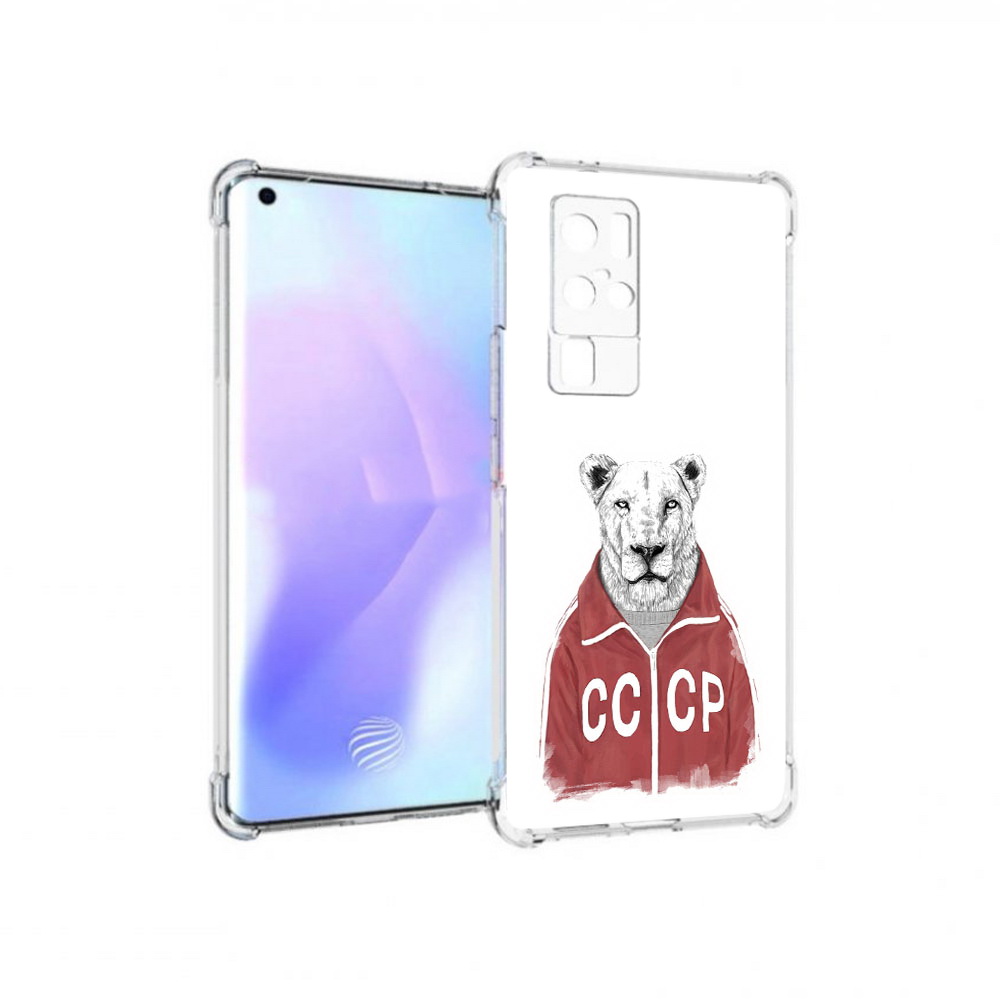 

Чехол MyPads Tocco для Vivo X50 Pro львица ссср (PT226970.404.450), Прозрачный, Tocco