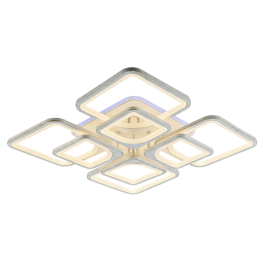 

Потолочная светодиодная люстра Profit Light 8057/4+4 PGD 224W+10W RGB диммируемая с ПДУ, 8057/4+4