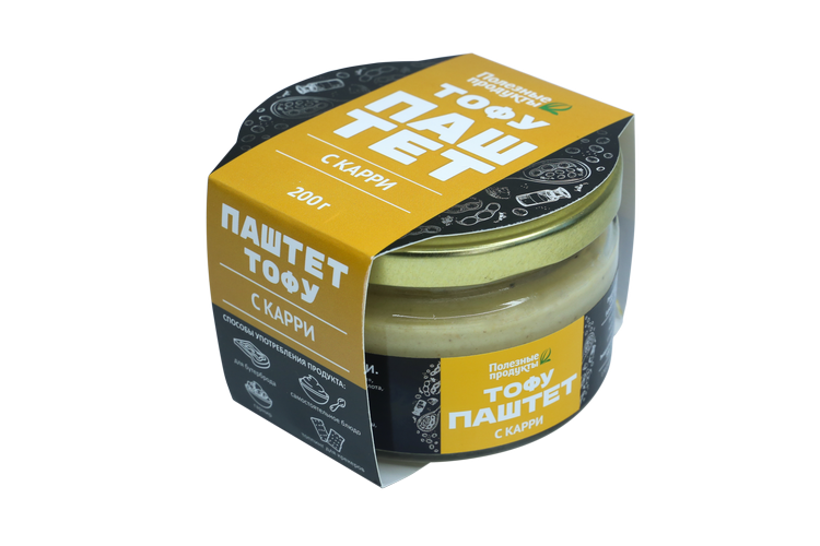 

Тофу-паштет Полезные продукты с карри 200 г, с карри
