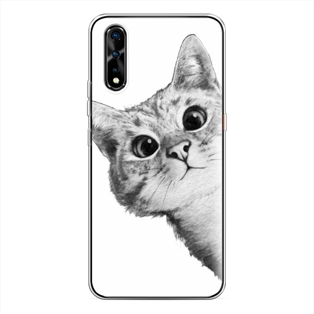фото Чехол awog "кот рисунок черно-белый" для vivo iqoo neo