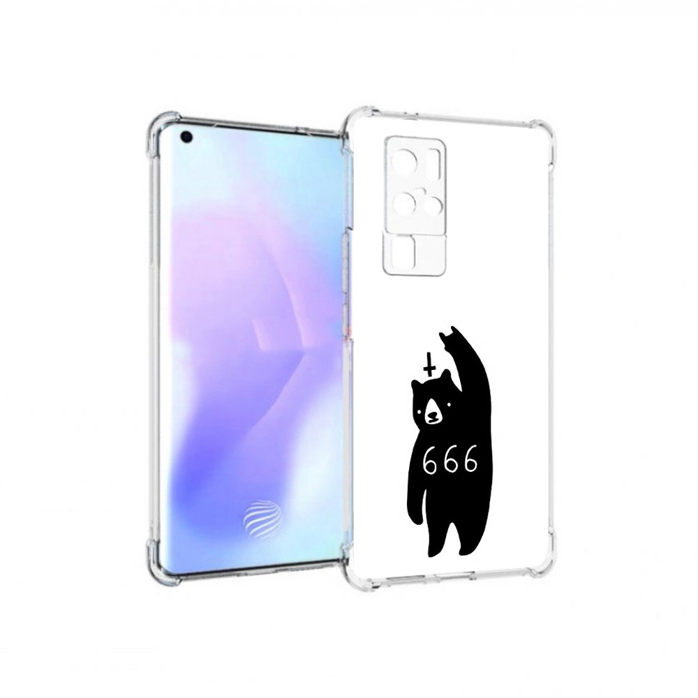 

Чехол MyPads Tocco для Vivo X50 Pro медведь 666 (PT226970.404.462), Прозрачный, Tocco