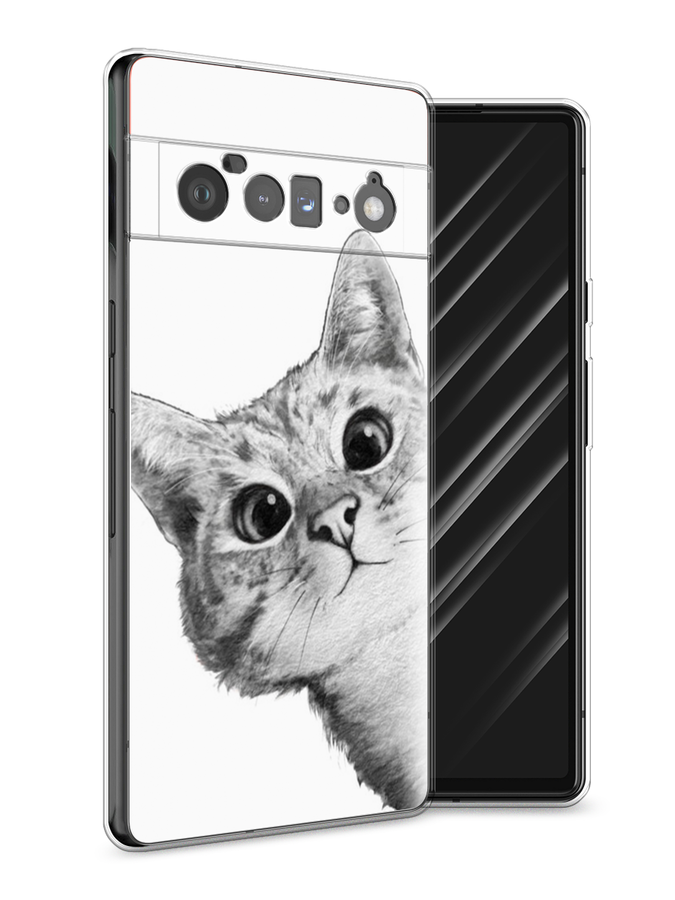 

Чехол Awog на Google Pixel 6 Pro "Кот рисунок черно-белый", Разноцветный, 270950-1
