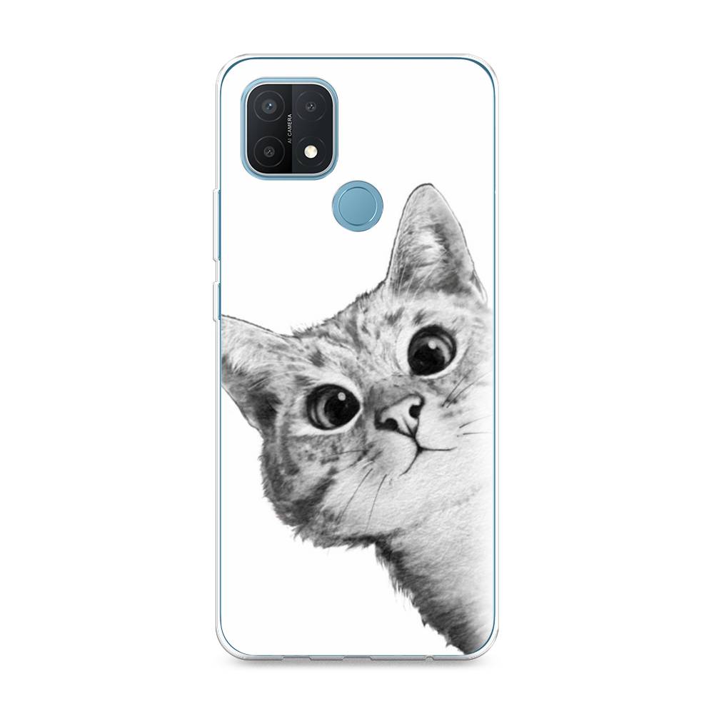 

Чехол Awog на Oppo A15 "Кот рисунок черно-белый", Разноцветный, 254750-1