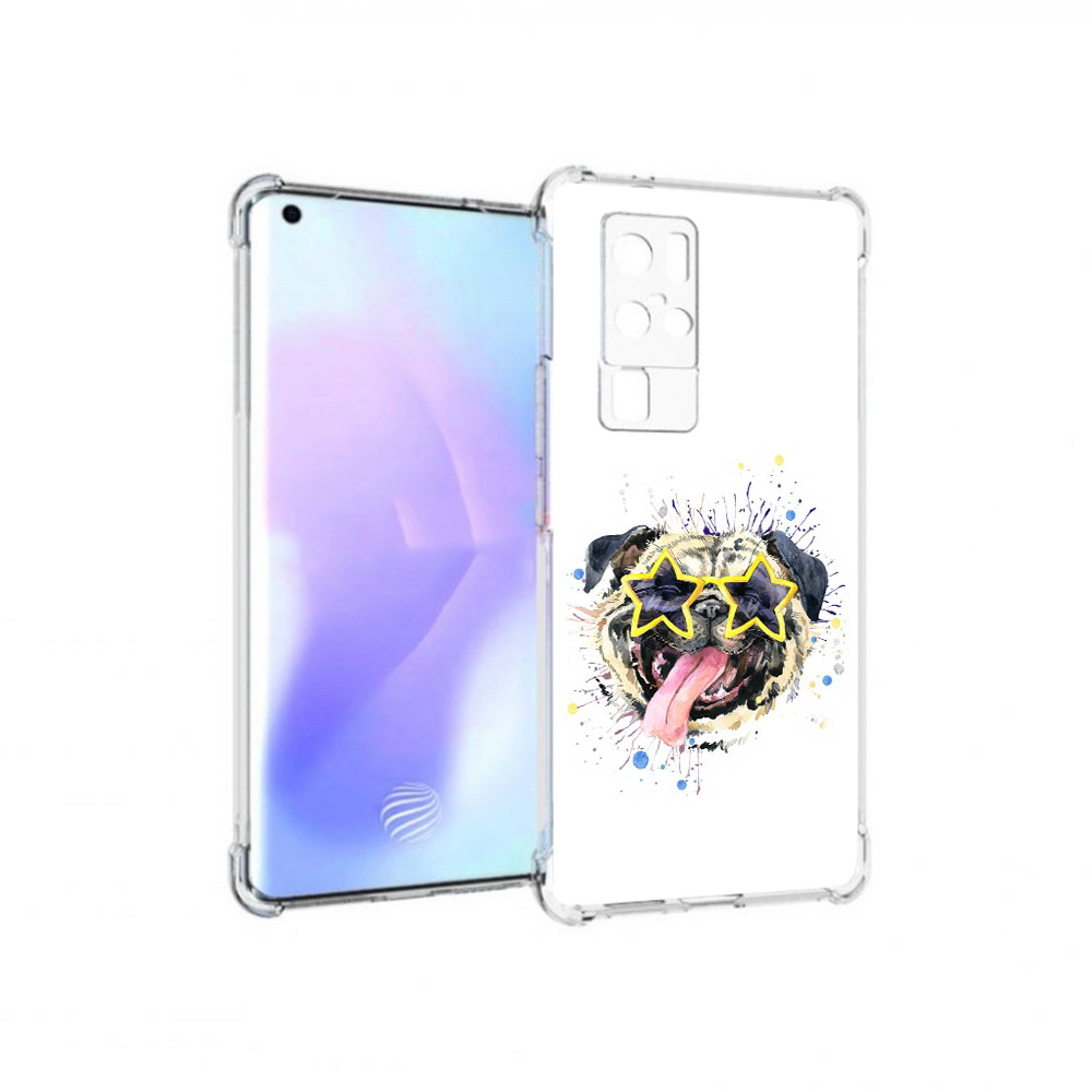 

Чехол MyPads Tocco для Vivo X50 Pro мопс боксер (PT226970.404.482), Прозрачный, Tocco