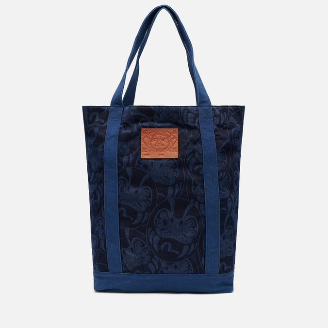 фото Сумка тоут женская evisu daruma all over print tote denim, синий