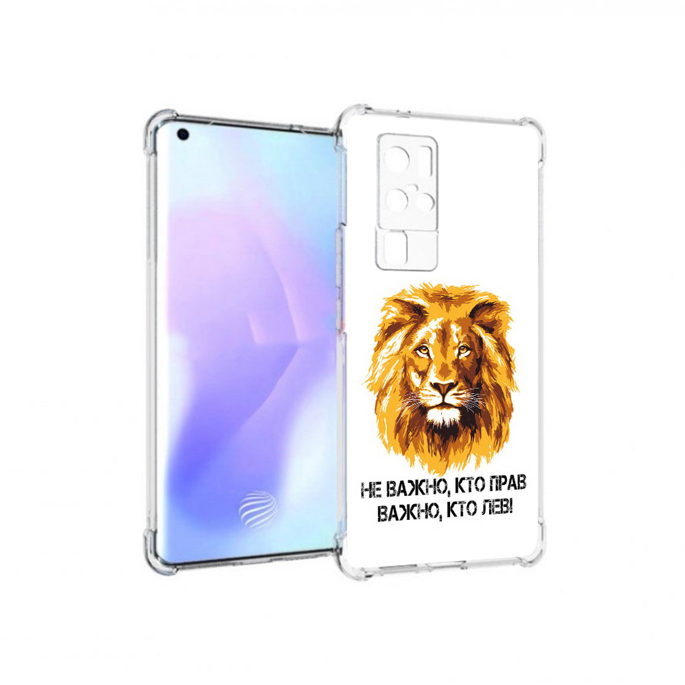 

Чехол MyPads Tocco для Vivo X50 Pro мудрый лев (PT226970.404.486), Прозрачный, Tocco