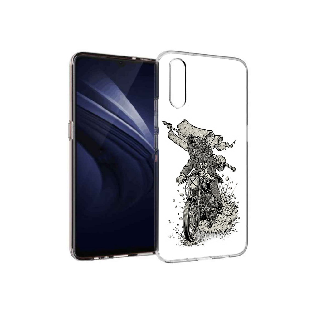 Чехол MyPads Tocco для Vivo V17 Neo медведь на мотоцикле (PT226959.388.467)