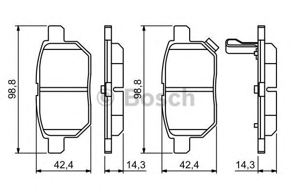 

Тормозные колодки Bosch задние дисковые для Toyota Auris 2007-, Yaris 986494255