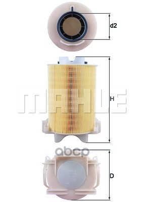 

Элемент фильтрующий воздушного фильтра Mahle/Knecht lx1566