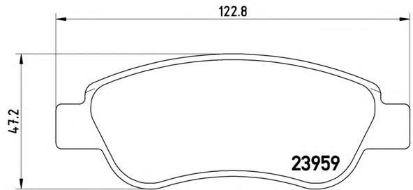 

Комплект тормозных колодок Brembo P61081