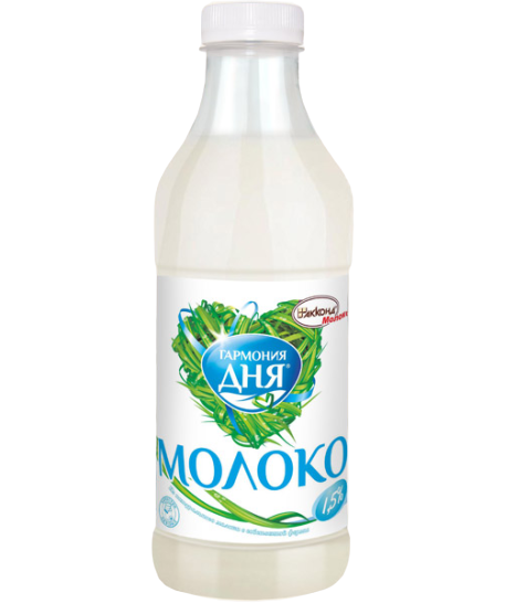 

Молоко пастеризованное 900 мл Гармония дня 1,5%