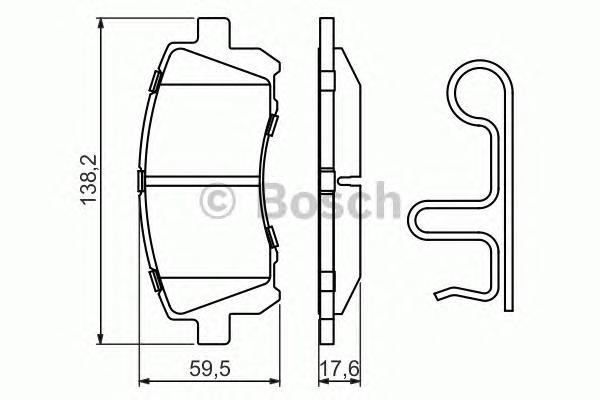 

Тормозные колодки Bosch передние дисковые для Subaru Forester 2002-, Legacy 4wd 986424700