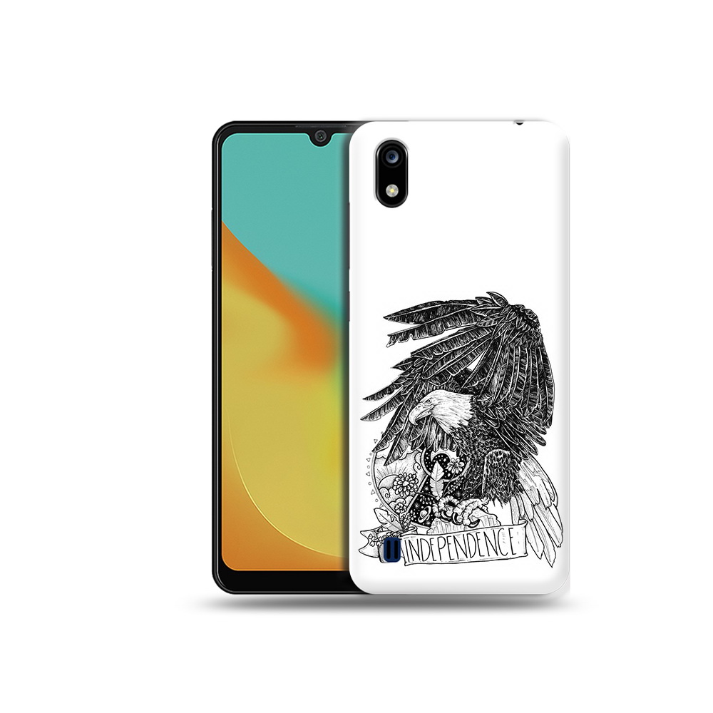 Чехол MyPads Tocco для ZTE Blade A7 черно белый сокол (PT136477.473.688)