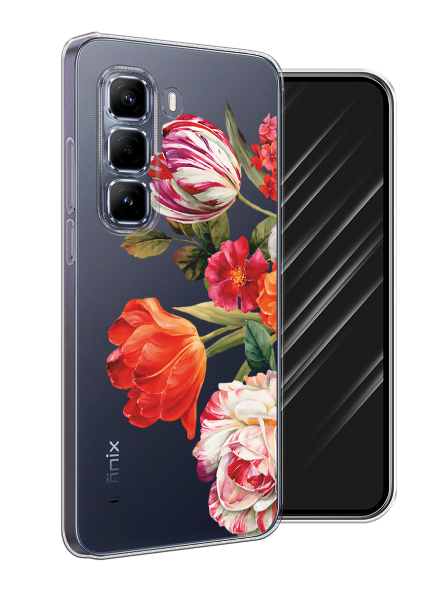 

Чехол Awog на Infinix Hot 50 Pro "Весенний букет", Красный;розовый;зеленый, 3106950-1