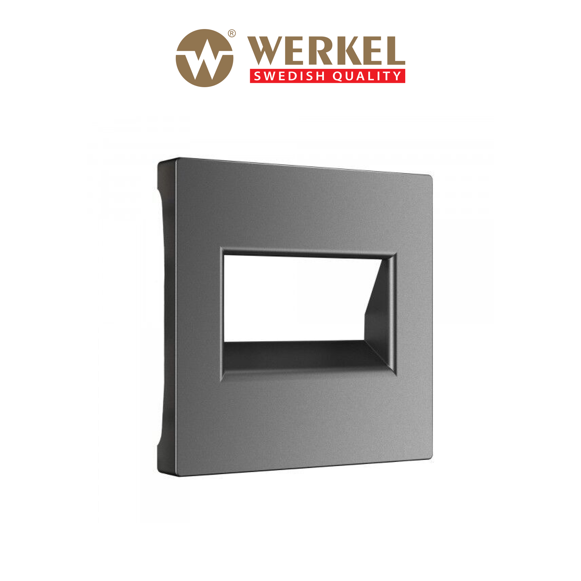 

Накладка для двойной розетки Werkel W1191164 Еthernet RJ-45 графит матовый, Серый