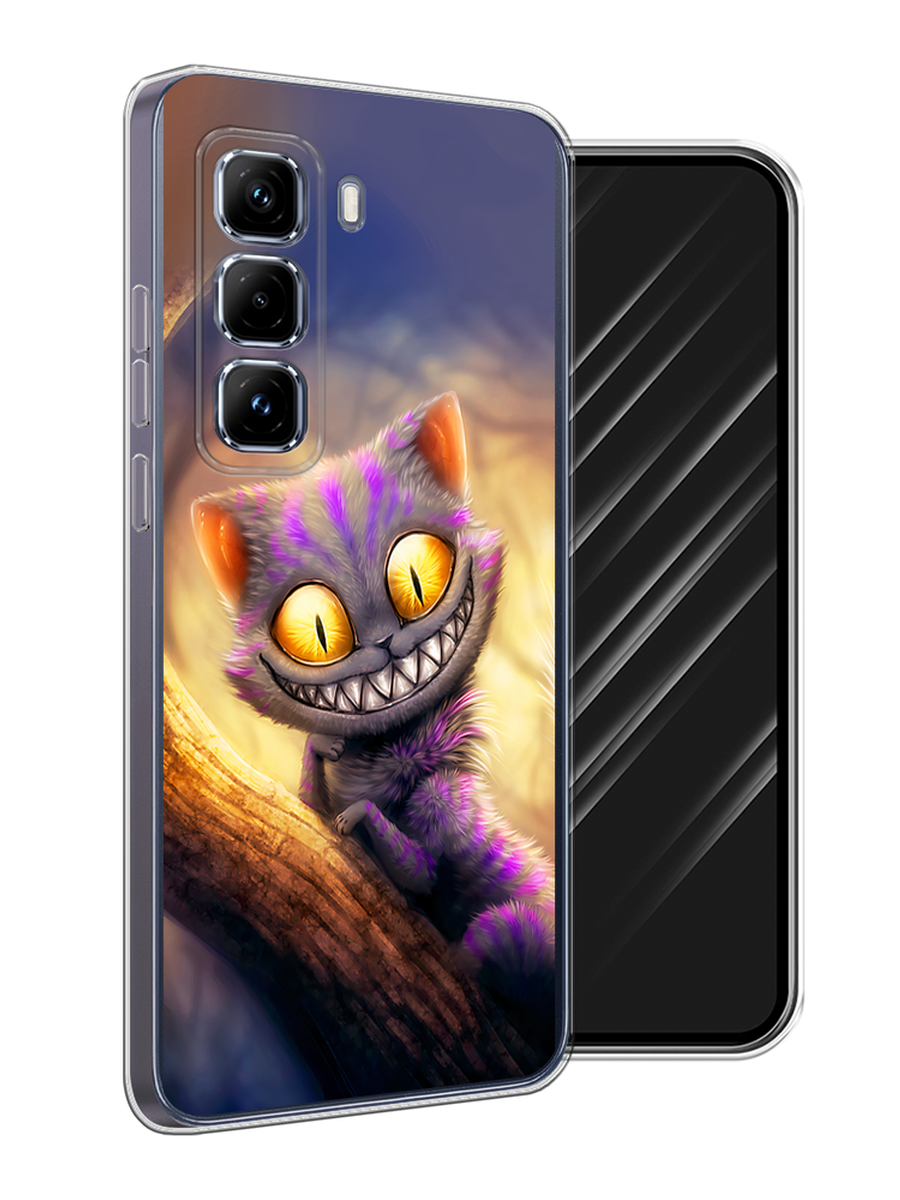 

Чехол Awog на Infinix Hot 50 Pro Plus "Cheshire Cat", Фиолетовый;желтый, 3107050-1