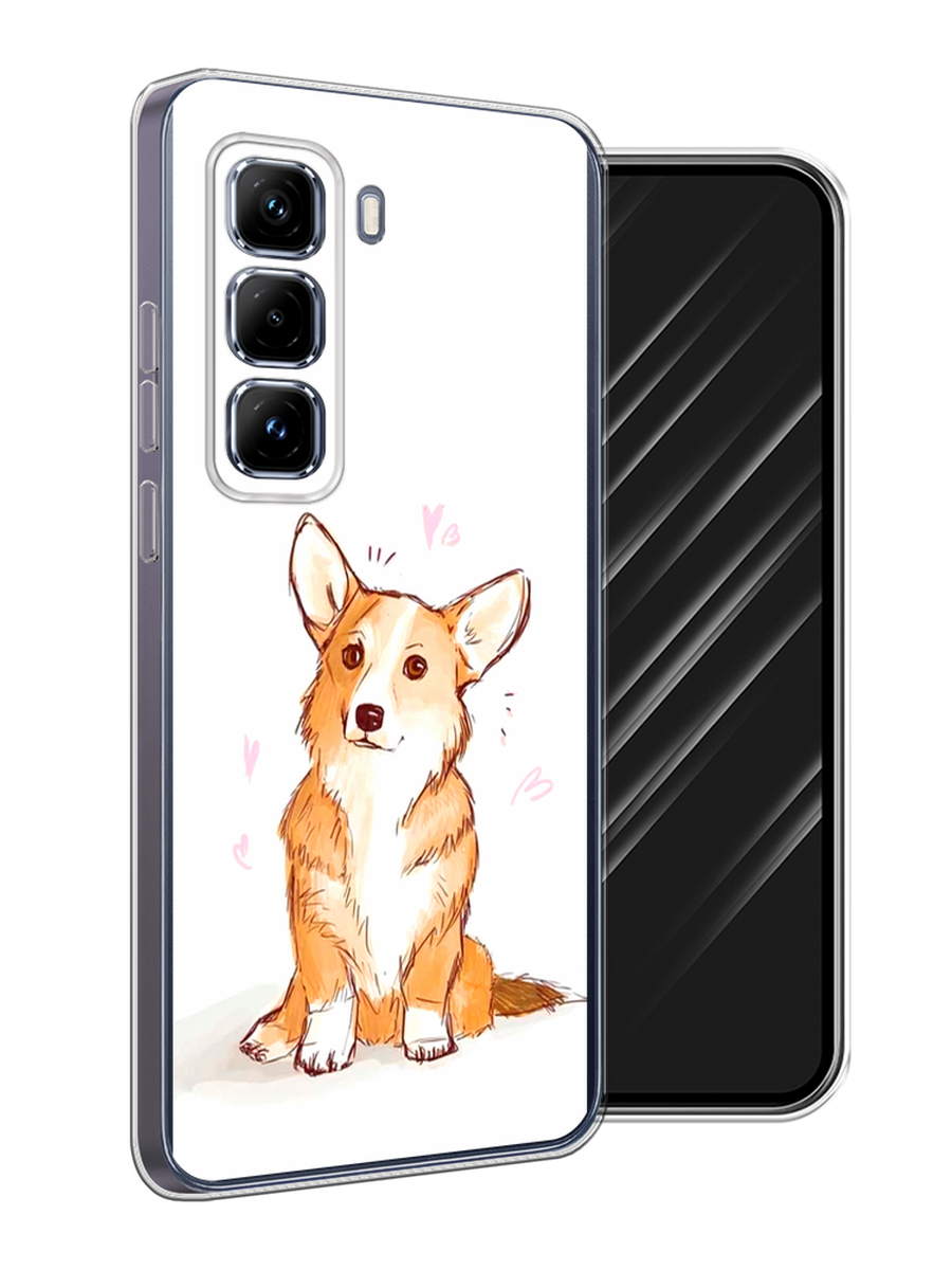 

Чехол Awog на Infinix Hot 50 Pro Plus "Корги любовь", Бежевый;белый, 3107050-1