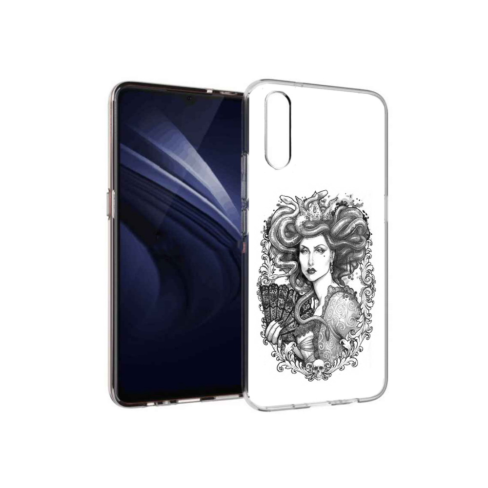

Чехол MyPads Tocco для Vivo V17 Neo медуза черно белый (PT226959.388.472), Прозрачный, Tocco