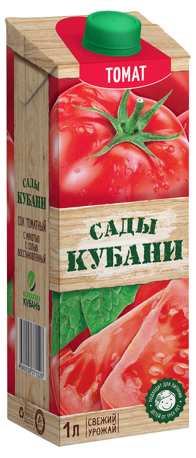

Сок Сады Кубани томатный с мякотью 1 л