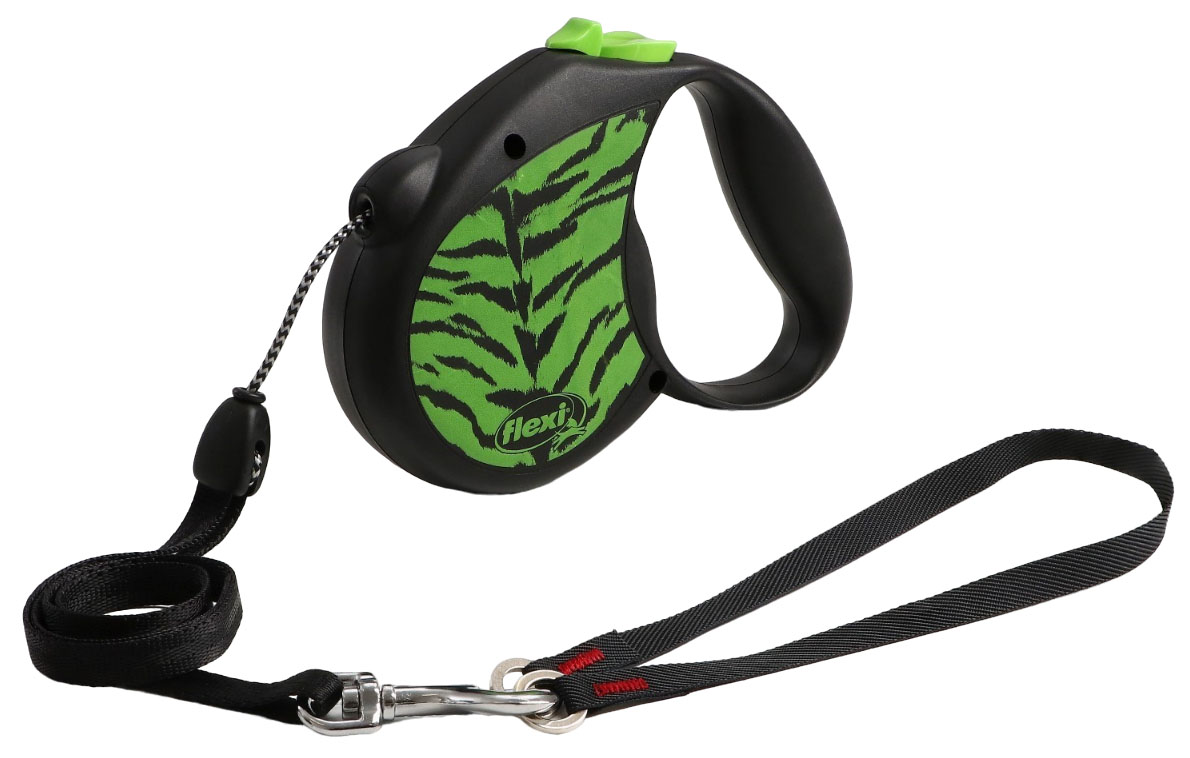 

Рулетка Flexi Safari M до 20 кг 5 м трос green Tiger